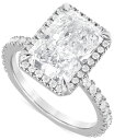 【送料無料】 バッジェリーミシュカ レディース リング アクセサリー Lab Grown Certified Diamond Radiant-Cut Halo ...