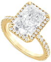 【送料無料】 バッジェリーミシュカ レディース リング アクセサリー Lab Grown Certified Diamond Radiant-Cut Halo ...