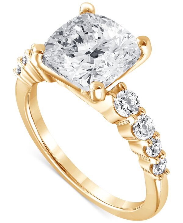 ̵ Хå꡼ߥ奫 ǥ  ꡼ Lab Grown Certified Diamond Cushion Engagement Ring (5-1/2 ct. t.w.) in 14k Gold Yellow Gold