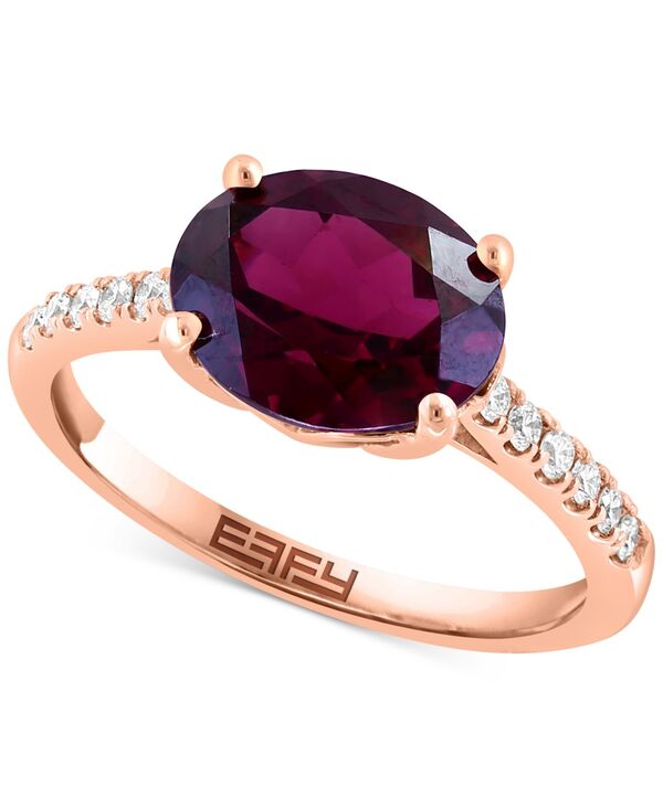 yz GtB[ fB[X O ANZT[ EFFY&reg; Rhodolite (3 ct. t.w.) & Diamond (1/4 ct. t.w.) Ring in 14k Rose Gold 14K Rose Gold