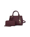 【送料無料】 MKFコレクション レディース ハンドバッグ バッグ Ruth Women's Satchel Bag with Wallet by Mia K Burgundy