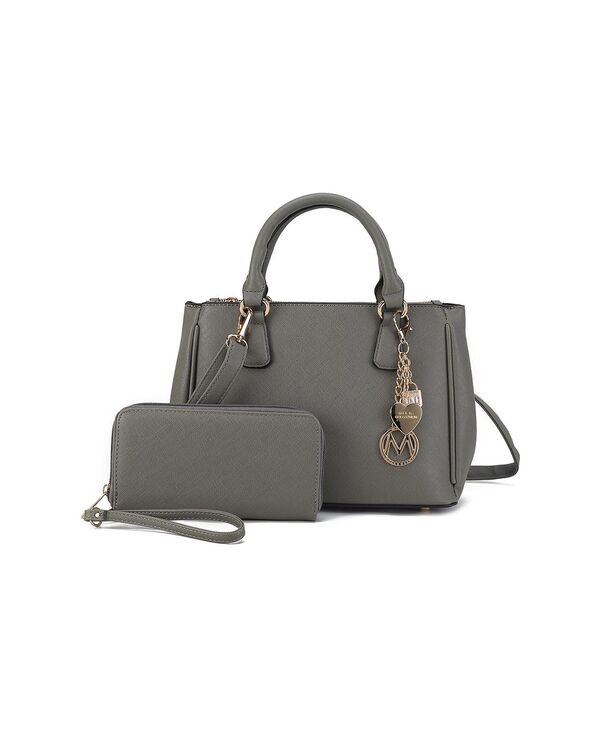 【送料無料】 MKFコレクション レディース ハンドバッグ バッグ Ruth Women's Satchel Bag with Wallet by Mia K Charcoal