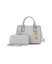 【送料無料】 MKFコレクション レディース ハンドバッグ バッグ Ruth Women's Satchel Bag with Wallet by Mia K Light grey