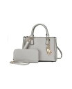 【送料無料】 MKFコレクション レディース ハンドバッグ バッグ Ruth Women's Satchel Bag with Wallet by Mia K Silver