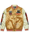 【送料無料】 リーズン メンズ ジャケット ブルゾン アウター Men 039 s Dodge Charger Satin Varsity Jacket Brown