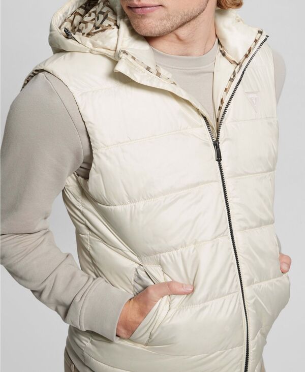 【送料無料】 ゲス メンズ ベスト ダウンベスト アウター Men 039 s Super Light Puffer Vest Tan