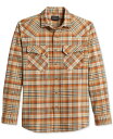 yz yhg Y Vc gbvX Men's Wyatt Plaid Button-Down Western Shirt Tan/brown/rust Plaid