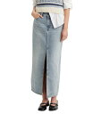 【送料無料】 リーバイス レディース スカート ボトムス Women 039 s Cotton Denim Front-Slit Ankle Column Skirt Please Hold