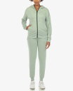 【送料無料】 ホワイトマーク レディース ナイトウェア アンダーウェア Women 039 s Fleece Lined 2-Pc. Tracksuit Set Sage