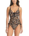 【送料無料】 バースリー レディース 上下セット 水着 Women's Lace-Up Cheetah Print Swimsuit Natural