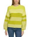  ダナキャランニューヨーク レディース ニット・セーター アウター Women's Striped Side-Zip Blouson-Sleeve Sweater F0e - Limonata Combo