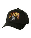 ミッチェル＆ネス 【送料無料】 ミッチェル&ネス メンズ 帽子 アクセサリー Men's Black Los Angeles Lakers SUGA x NBA by Capsule Collection Glitch Stretch Snapback Hat Black