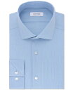 【送料無料】 カルバンクライン メンズ シャツ トップス Men's Slim-Fit Non-Iron Stretch Performance Dress Shirt French Blue