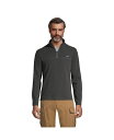 【送料無料】 ランズエンド メンズ ジャケット・ブルゾン アウター Men's Fleece Quarter Zip Pullover Jacket Dark charcoal heather(4)