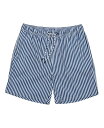 yz Xibp[bN Y n[tpcEV[c  Men's Denim Stripe Comfort Lined Swim Short Blue