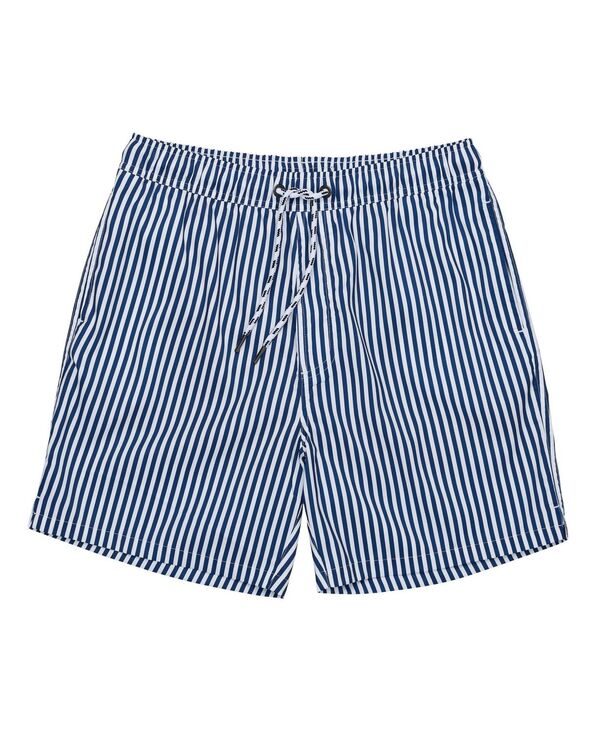 【送料無料】 スナッパーロック メンズ ハーフパンツ・ショーツ 水着 Men's Denim Stripe Comfort Lined Swim Short Blue