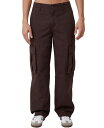 【送料無料】 コットンオン メンズ カジュアルパンツ カーゴパンツ ボトムス Men's Baggy Cargo Pants Dark Chocolate Ripstop