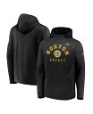 【送料無料】 ファナティクス メンズ パーカー・スウェット アウター Men's Black Distressed Boston Bruins Centennial Lockup Authentic Pro Pullover Hoodie Black(4)