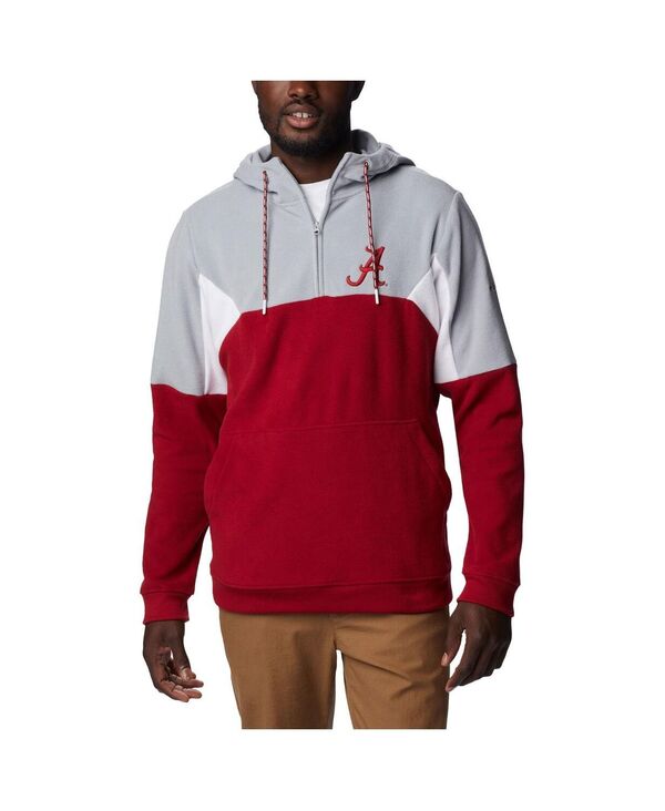 【送料無料】 コロンビア メンズ パーカー・スウェット アウター Men's Crimson Alabama Crimson Tide Lodge Quarter-Zip Hoodie Crimson