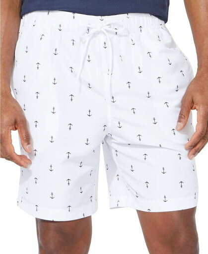 【送料無料】 ナウティカ メンズ ハーフパンツ・ショーツ 水着 Men's Quick-Dry Anchor-Print 8" Swim Trunks Bright White 【送料無料】 ナウティカ メンズ ハーフパンツ・ショーツ 水着 Men's Quick-Dry Anchor-Print 8" Swim Trunks Bright White