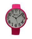 yz IrAvbg fB[X rv ANZT[ Big Face Fun Colors Women Watch Bright Pink