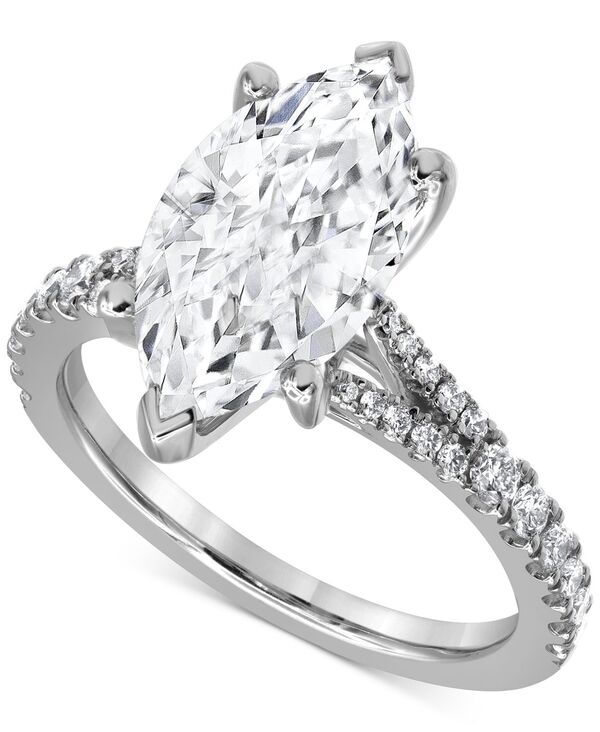 yz obWF[~VJ fB[X O ANZT[ Certified Lab Grown Marquise Diamond Split Shank Engagement Ring (3-1/3 ct. t.w.) in 14k White Gold White Gold