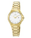 yz |Tu[ fB[X rv ANZT[ Victoria Stainless Steel Gold Tone & White Women's Watch 1242BVIS Gold