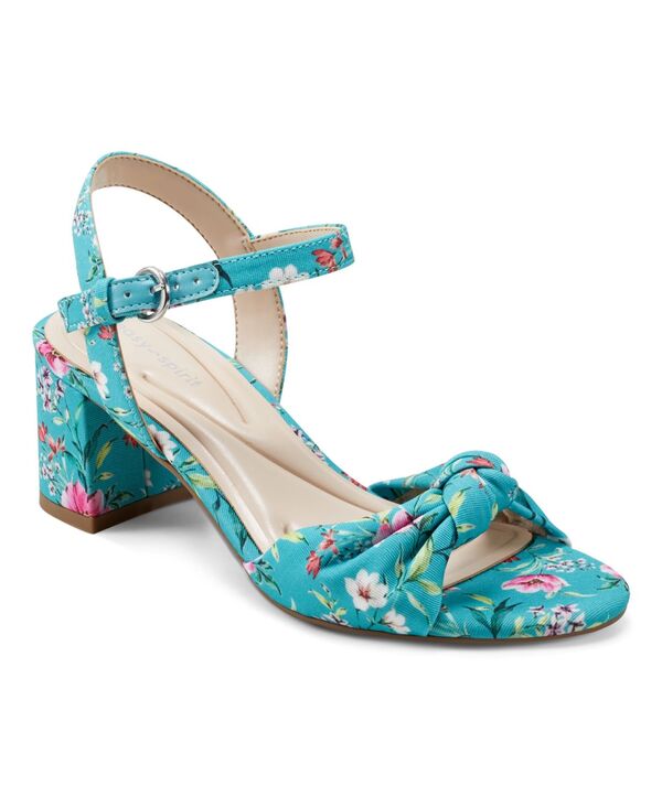 【送料無料】 イージースピリット レディース サンダル シューズ Women's Danica Block Heel Open Toe Dress Sandals Aqua Floral Mult..