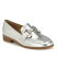 【送料無料】 ナインウェスト レディース スリッポン・ローファー シューズ Women's Lilma Slip-On Round Toe Dress Loafers Silver - Faux Leather