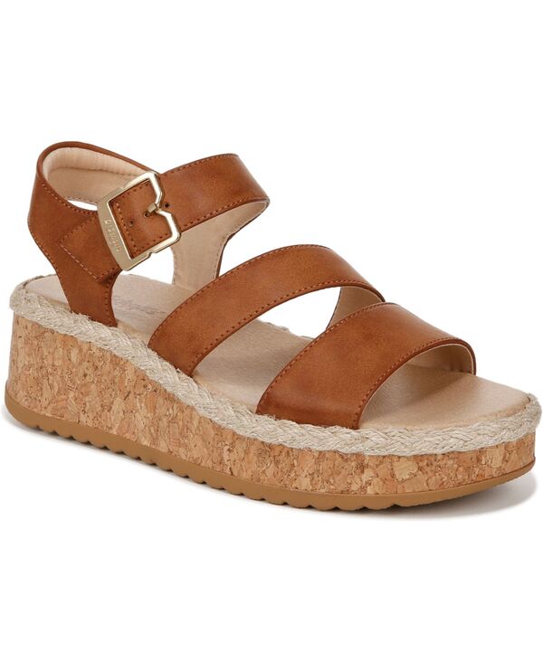 【送料無料】 ドクター・ショール レディース サンダル シューズ Women's Ellie Platform Sandals Honey Brown Faux Leather