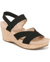 yz CtXgCh fB[X T_ V[Y Danita Wedge Sandals Black Fabric