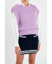 【送料無料】 イングリッシュファクトリー レディース ニット・セーター アウター Women's Chunky Knit Sweater Vest Lilac(4)