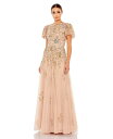 【送料無料】 マックダガル レディース ワンピース トップス Women's Embellished Butterfly Sleeve High Neck Go...