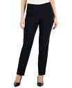 【送料無料】 ジェイエムコレクション レディース カジュアルパンツ ボトムス Women's Pull-On Slim-Leg Ankle Pants Deep Black