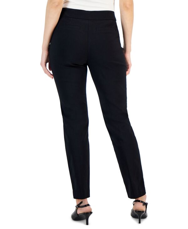 【送料無料】 ジェイエムコレクション レディース カジュアルパンツ ボトムス Women's Pull-On Slim-Leg Ankle Pants Deep Black 2