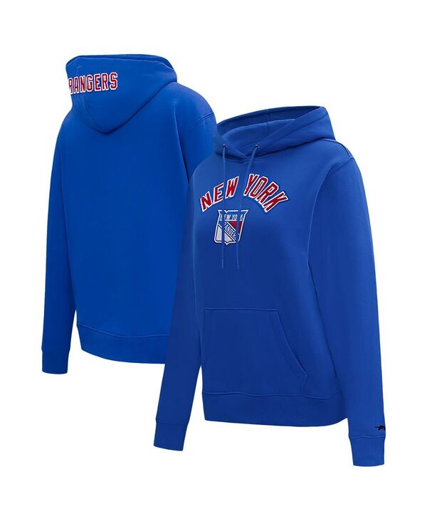 yz vX^_[h fB[X p[J[EXEFbg AE^[ Women's Blue New York Rangers Classic Chenille Pullover Hoodie Blue