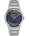 yz T@g[ tFK Y rv ANZT[ Ferragamo Men's Swiss Sapphire Stainless Steel Bracelet Watch 41mm Silver