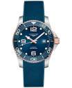 yz W Y rv ANZT[ Men's Swiss Automatic HydroConquest Blue Rubber Strap Watch 41mm Blue