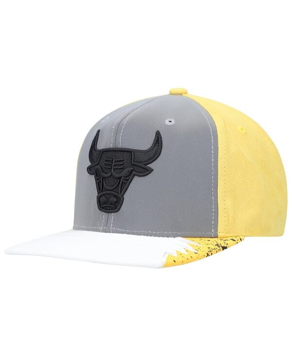 ミッチェル＆ネス 【送料無料】 ミッチェル&ネス メンズ 帽子 アクセサリー Men's Gray Yellow Chicago Bulls Day 5 Snapback Hat Gray Yellow