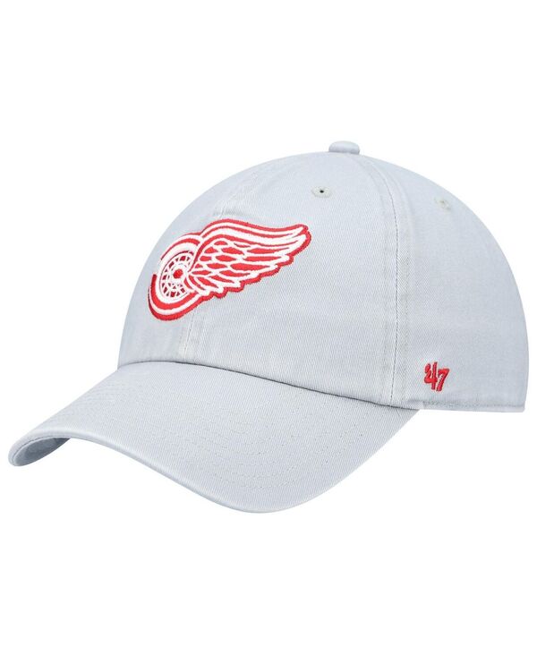47 ブランド メンズ アクセサリー 帽子 '47 Brand Men's Gray Detroit Red Wings Team Clean Up Adjustable Hat Gray グレー