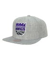 ミッチェル＆ネス 【送料無料】 ミッチェル&ネス メンズ 帽子 アクセサリー Men's Heather Gray Sacramento Kings Hardwood Classics 2.0 Snapback Hat Heather Gray