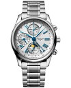 yz W Y rv ANZT[ Men's Swiss Automatic Chronograph Master Stainless Steel Bracelet Watch 40mm Stainless Steel