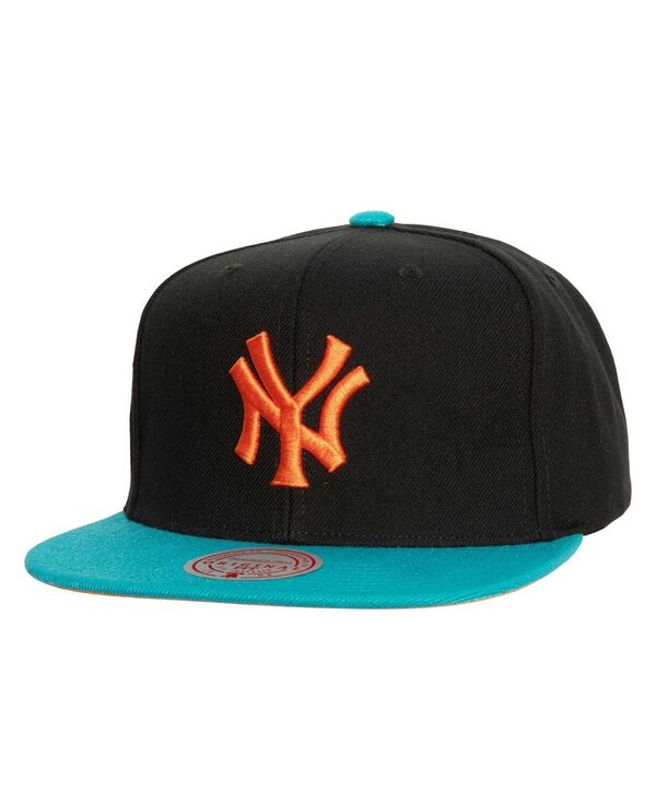 ミッチェル＆ネス 【送料無料】 ミッチェル&ネス メンズ 帽子 アクセサリー Men's Black Teal New York Yankees Citrus Cooler Snapback Hat Black Teal