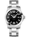 yz W Y rv ANZT[ Men's Conquest Stainless Steel Bracelet Watch 43mm L37604566 No Color