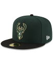 【送料無料】 ニューエラ メンズ 帽子 アクセサリー Milwaukee Bucks Basic 2 Tone 59FIFTY Fitted Cap DarkG...