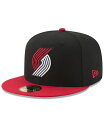 【送料無料】 ニューエラ レディース 帽子 アクセサリー Portland Trail Blazers Basic 2 Tone 59FIFTY Fitted Cap Black/Red