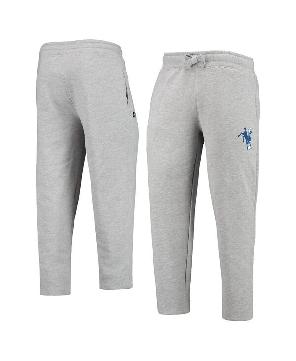 【送料無料】 スターター メンズ カジュアルパンツ スウェットパンツ ボトムス Men's Heathered Gray Indianapolis Colts Team Throwback Option Run Sweatpants Heathered Gray