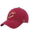 【送料無料】 47ブランド メンズ 帽子 アクセサリー Men's Wine Cleveland Cavaliers Team Logo Clean Up Ad...