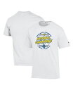 【送料無料】 チャンピオン メンズ Tシャツ トップス Men's White South Dakota State Jackrabbits 2023 FCS Football National Champions Locker Room T-shirt White