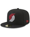 【送料無料】 ニューエラ レディース 帽子 アクセサリー Portland Trail Blazers Basic 59FIFTY Fitted Cap 2018 Black